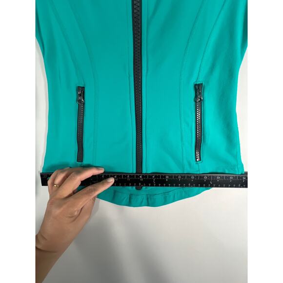 Lululemon Jacket Womens Teal Define Jacket Full ZIp Mock Neck Vented Luon Size 2 - Picture 6 of 9